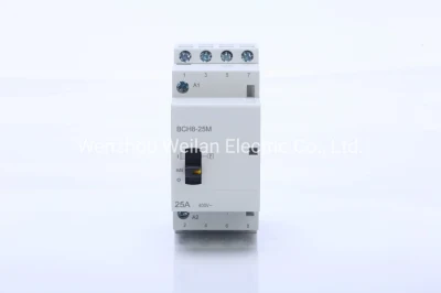 Contator AC doméstico modular 1no1nc 16A-25A 220V 4p com operação manual