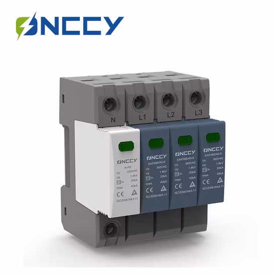 Dispositivo de proteção contra surtos de fiação rápida 4p 20ka~60ka