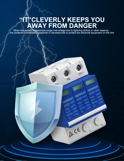 Moreday cor branca 3p 1000 V 1500 V DC dispositivo de proteção contra surtos SPD DC Power Surge Protective Devices